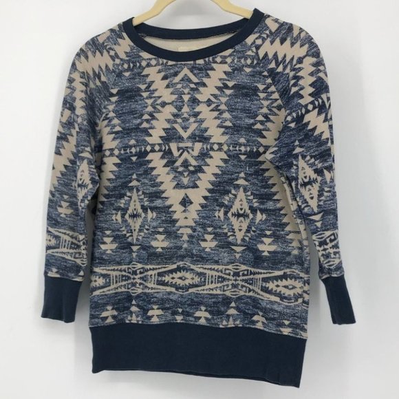 Denim&Supply Ralph Lauren blue Aztec print jumper - Picture 14 of 14